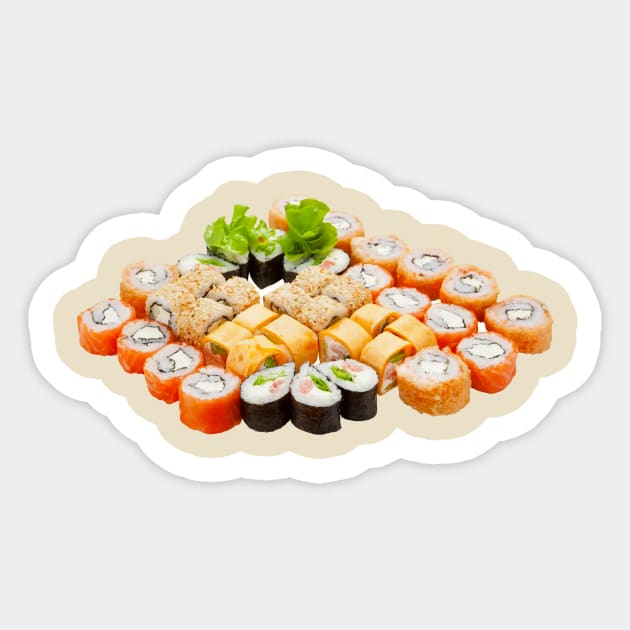 Japanese Sushi Sticker by Pieartscreation